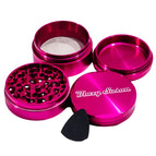 4-piece Aluminum Grinder, Hot Pink