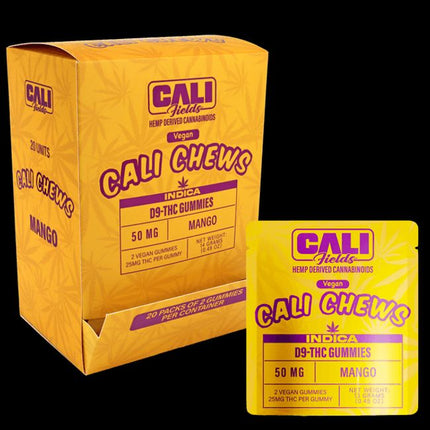 Cali Fields D9 THC Gummies, 25mg (2pcs/pk) (1 ct)