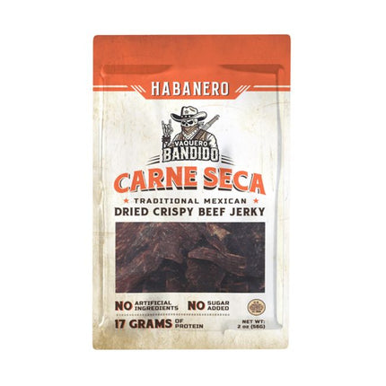 Carne Seca Traditional Mexican Dried Crispy Beef Jerky, 2 oz (12 ct)