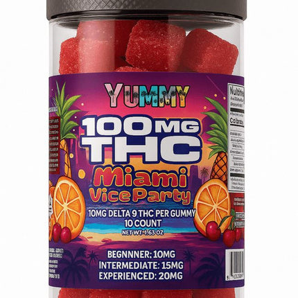 100mg D9 THC Gummies, 10ct