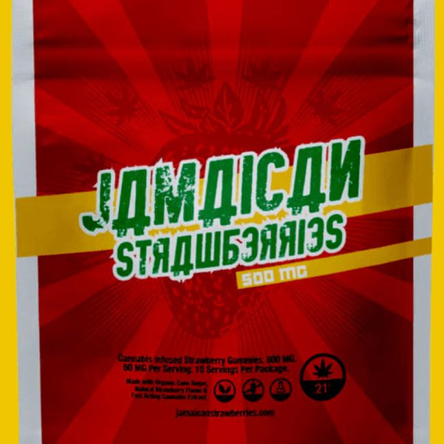 Jamaican Strawberry Gummies, 10ct/bag