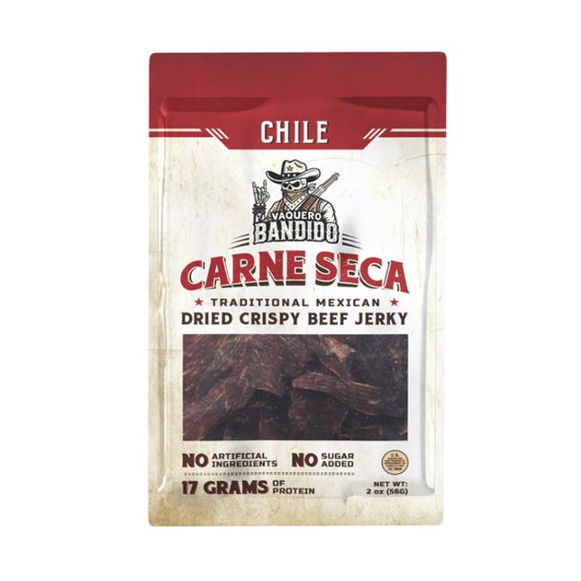Carne Seca Traditional Mexican Dried Crispy Beef Jerky, 2 oz (12 ct)