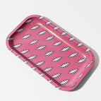 Pink Bolts Rolling Tray, Medium