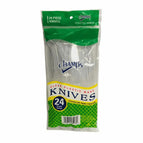 Plastic Knife Clear Heavy Duty 24ct