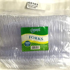Plastic Clear Fork Heavy Duty 100ct Lrg