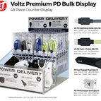 Voltz Premium PD Bulk Display (18ct ea. Lightning & Type-C Cables, 6ct ea. Dual Car Charger & Dual Wall Charger)