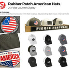 Rubber Patch American Hats, 24ct