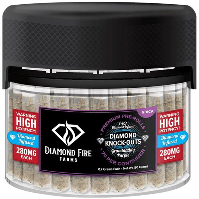 Diamond Fire Farms THCa Flower - Diamond Knockout - Dog Walker, 70 Pre-rolls (70 ct)