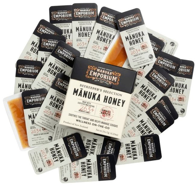 Raw Manuka Honey On-the-Go Snap Packets MGO263+ (UMF10+) 24 x 0.18oz (16 ct)