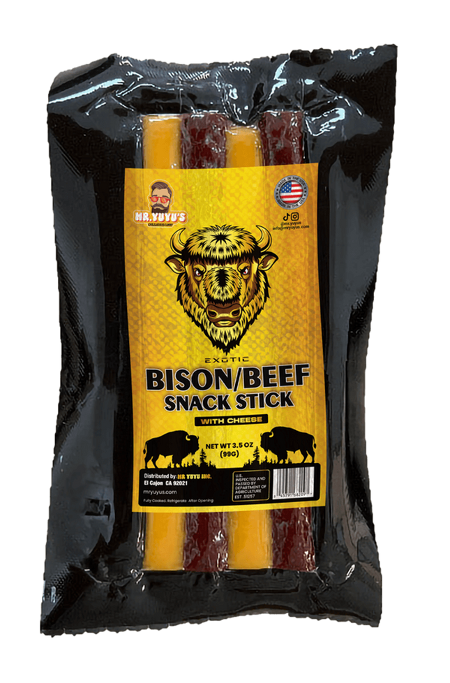 Exotic Beef Jerky Sticks w/ Cheese, 3oz