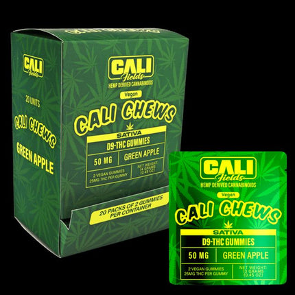Cali Fields D9 THC Gummies, 25mg (2pcs/pk) (1 ct)