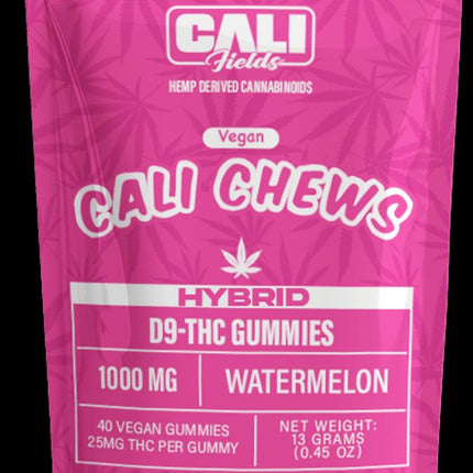 Cali Fields D9 THC Gummies, 25mg (40pcs/pk) (1 ct)