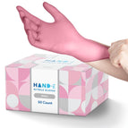 Pink Nitrile Gloves, Small, 50 Count