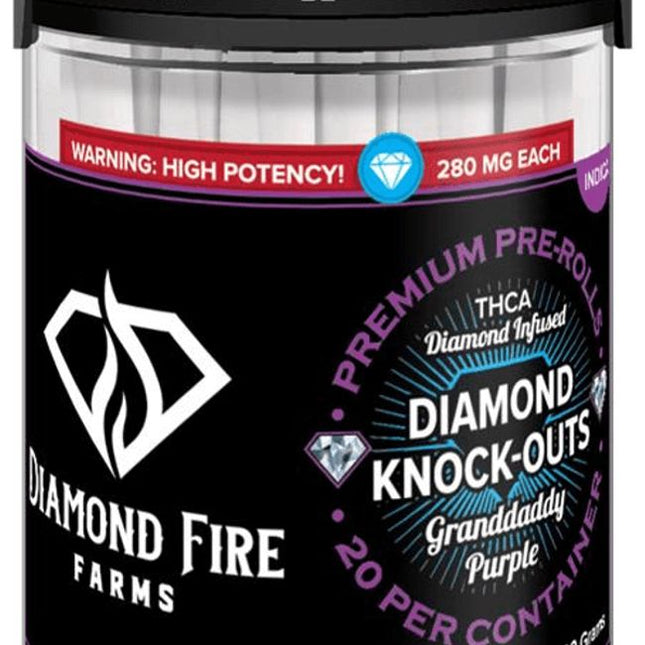 Diamond Fire Farms THCa Flower - Diamond Knockout - Dog Walker, 20 Pre-rolls (20 ct)