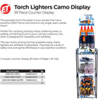 Torch Lighters - Camo Display (12ct XXL Torch, 12ct Torch Stick, 15ct Big Bubba Lighter)