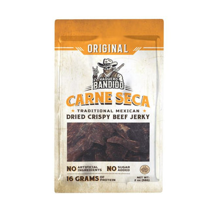 Carne Seca Traditional Mexican Dried Crispy Beef Jerky, 2 oz (12 ct)