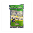 Plastic Teaspoon Clear Heavy Duty 24ct