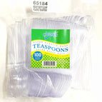 Plastic Clear Tea Spoon Heavy Duty 100ct Lrg