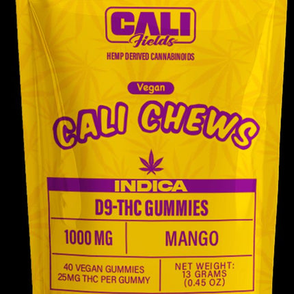 Cali Fields D9 THC Gummies, 25mg (40pcs/pk) (1 ct)