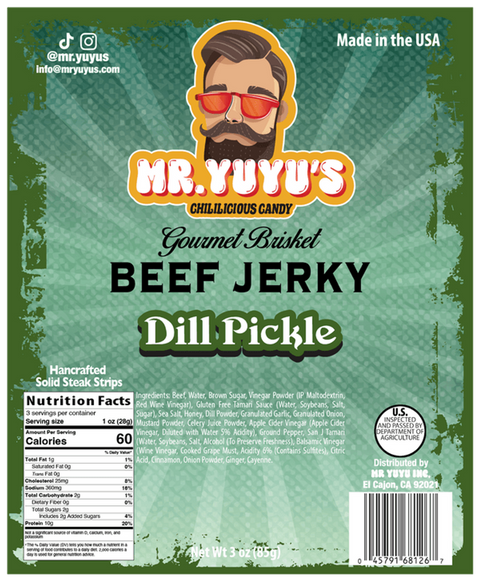 Gourmet Brisket Beef Jerky, 3oz