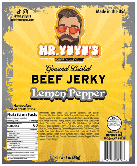 Gourmet Brisket Beef Jerky, 3oz