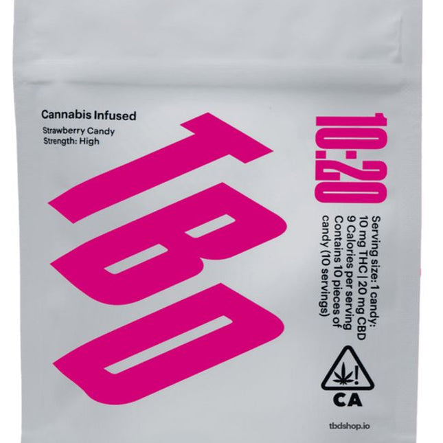 THC Infused Candy, Strawberry, 10ct/bag
