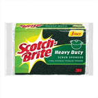 Heavy Duty Scrub Sponge Green Yellow 3 pk